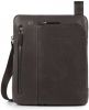Piquadro Black Square Crossbody Bag iPad Air/Pro Dark Brown online kopen