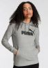 Puma essentials big logo fleece trui grijs dames online kopen