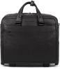 Piquadro Black Square Wheeled Computer Briefcase 15.6" Black online kopen