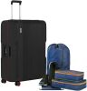 CarryOn Protector Luxe Grote Reiskoffer Trolley 77cm Met Tsa klikslot 4 delige Packer Set Ultralicht Blauw online kopen