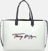 Tommy Hilfiger Witte Shopper Iconic Tommy Tote Signature online kopen