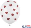 Feestbazaar Ballonnen Pastel Wit Met Rode Hartjes(6st ) online kopen