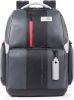 Piquadro Urban Fast check PC Backpack with iPad Compartment grey black backpack online kopen