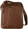 Piquadro Black Square Crossbody Bag iPad Air/Pro Tobacco Leather online kopen