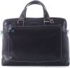 Piquadro Blue Square Double Handle Computer Portfolio Briefcase 14" Black online kopen