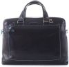 Piquadro Blue Square Double Handle Computer Portfolio Briefcase 14" Black online kopen