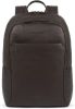 Piquadro Black Square Big Size Computer Backpack 15.6" With iPad Dark Brown online kopen
