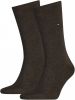 Tommy Hilfiger 2 Pack sokken 371111 778 , Bruin, Heren online kopen