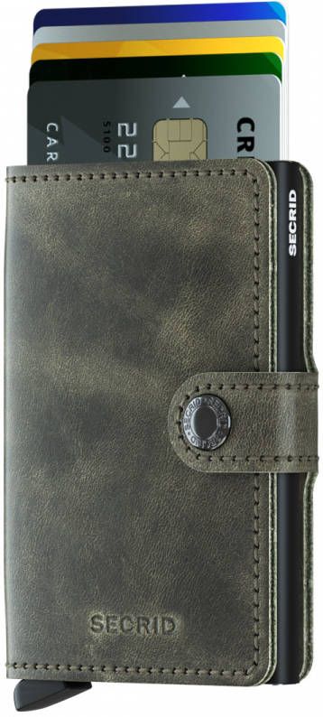 Secrid Miniwallet Portemonnee Vintage olive/black Dames portemonnee online kopen
