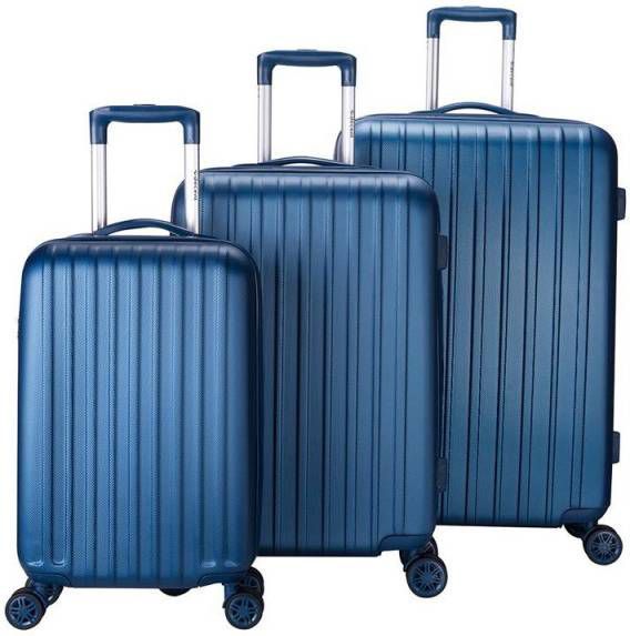 Decent Tranporto One 3 delige Kofferset donkerblauw online kopen
