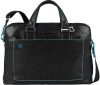 Piquadro Blue Square Double Handle Computer Portfolio Briefcase 14" Black online kopen