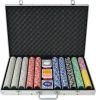 VidaXL Pokerset Met 1000 Laser Chips Aluminium online kopen