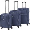 VidaXL Trolleyset Marineblauw 3 delig online kopen