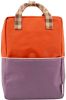 Sticky Lemon Colourblocking Backpack Large orange juice plum purple schoolbus brown online kopen
